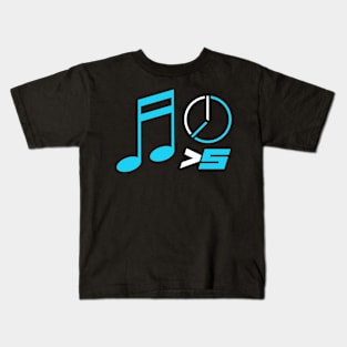 Music Greater Than Five Minutes Icon Kids T-Shirt